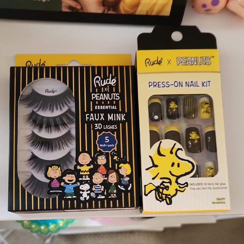 Rude x Peanuts Faux Mink Lashes and Nail Kit